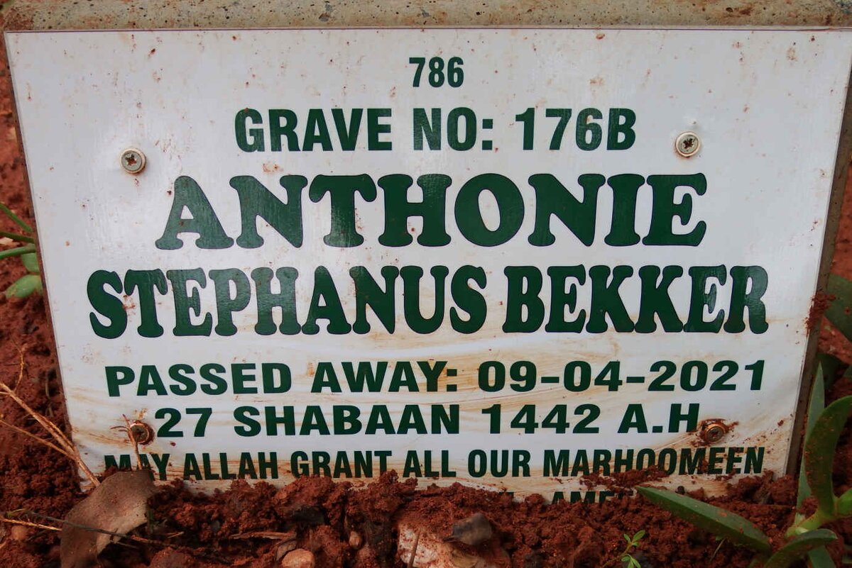 BEKKER Anthonie Stephanus -2021