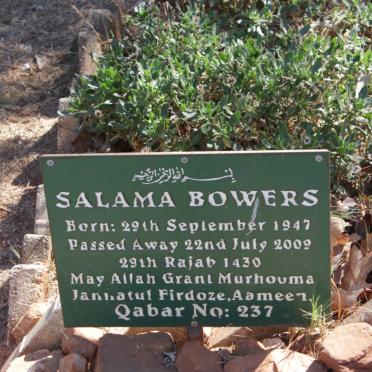 BOWERS Salama 1947-2009