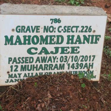 CAJEE Mahomed Hanif -2017