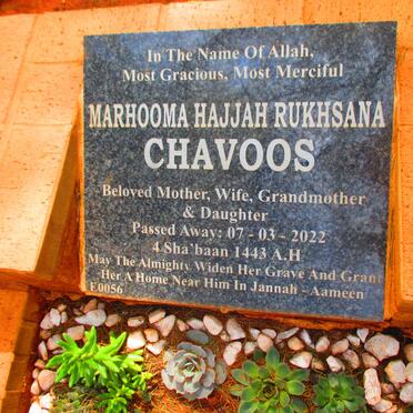 CHAVOOS Marhooma Hajjah Rukhsana -2022