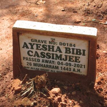 CASSIMJEE Ayesha Bibi -2021