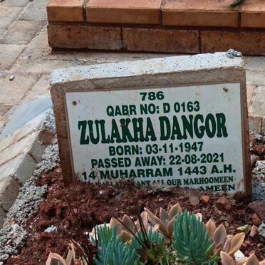 DANGOR Zulakha 1947-2021