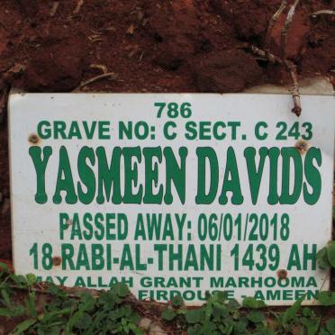 DAVIDS Yasmeen -2018
