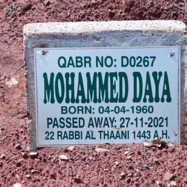 DAYA Mohammed 1960-2021