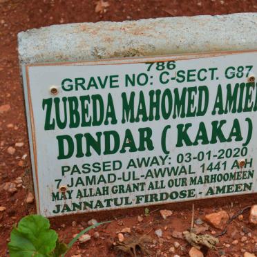 DINDAR Zubeda Mahomed Amien -2020