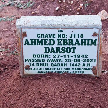 DARSOT Ahmed Ebrahim 1942-2021