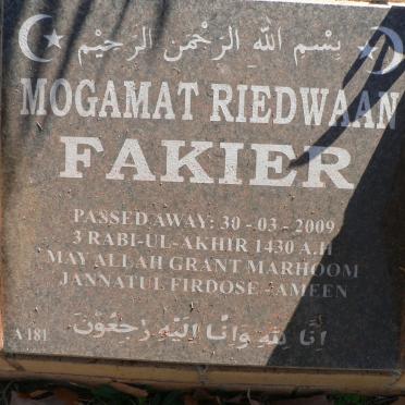 FAKIER Mogamat Riedwaan -2009