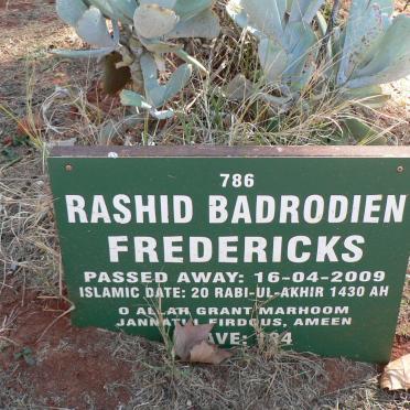 FREDERICKS Rashid Badrodien -2009