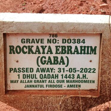 GABA Rockaya Ebrahim -2022