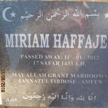 HAFFAJEE Miriam -2012