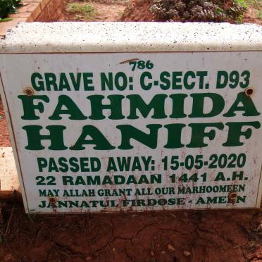 HANIFF Fahmida -2020