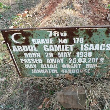 ISAACS Abdul Gamiet 1938-2009