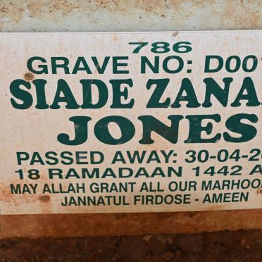 JONES Siade Zanaid -2021