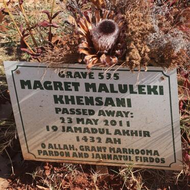 KHENSANI Magret Maluleki -2011