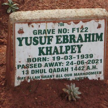 KHALPEY Yusuf Ebrahim 1939-2021