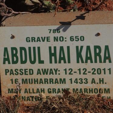 KARA Abdul Hai -2011