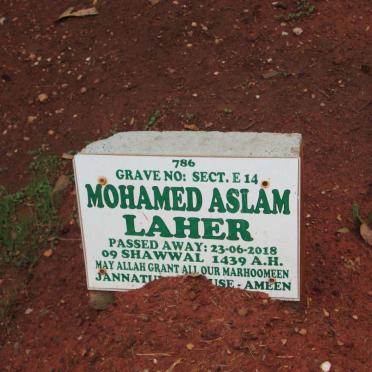 LAHER Mohamed Aslam -2018