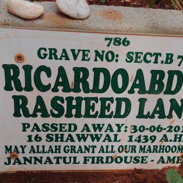 LANG Ricardo Abdul Rasheed -2018