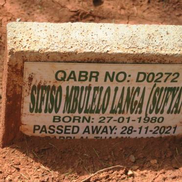 LANGA Sifiso Mbulelo 1980-2021