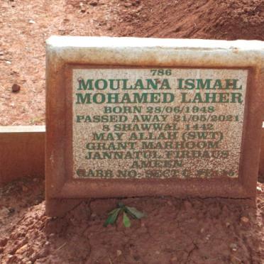LAHER Moulana Ismail Mohamed 1948-2021