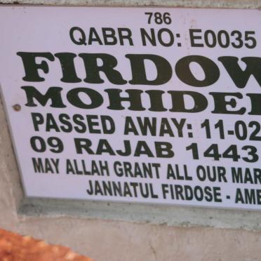 MOHIDEEN Firdows -2022