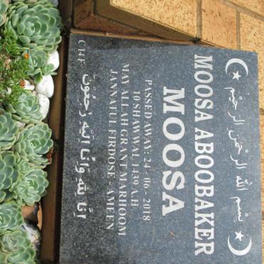 MOOSA Moosa Aboobaker -2018