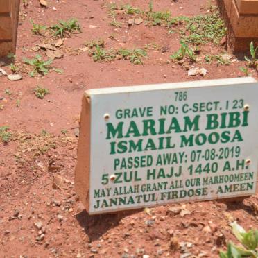 MOOSA Mariam Bibi Ismail -2019