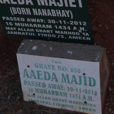 MAJID Aaeda nee NANABHAY -2012