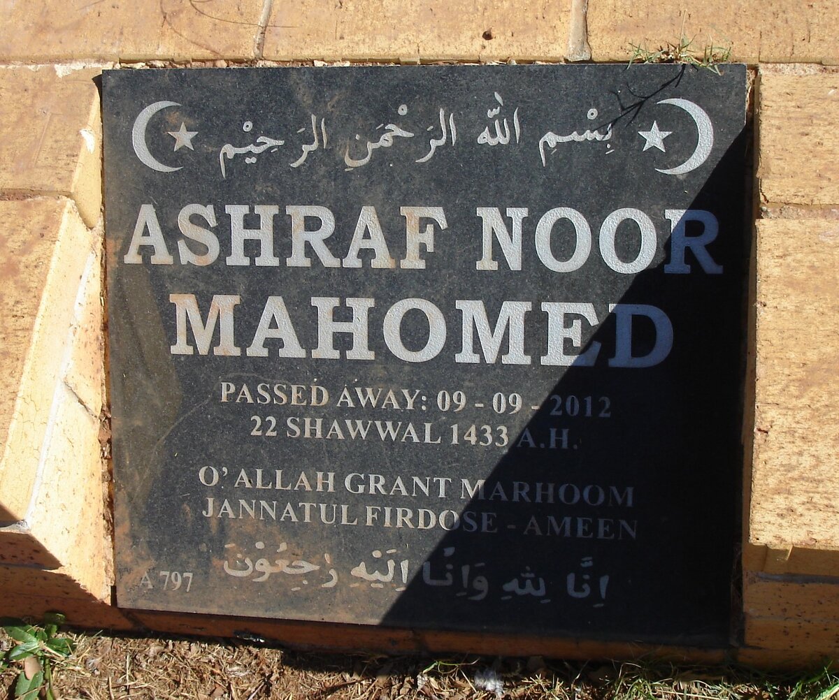 MAHOMED Ashraf Noor -2012