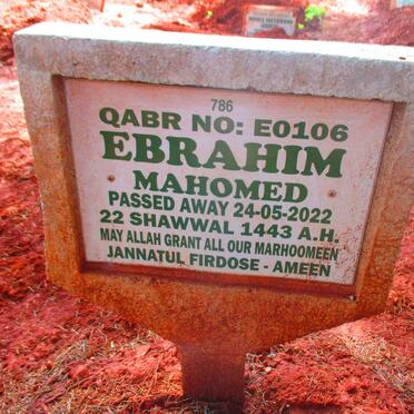 MAHOMED Ebrahim -2022