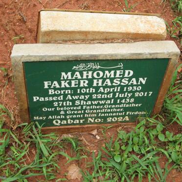 MAHOMED Faker Hassan 1930-2017