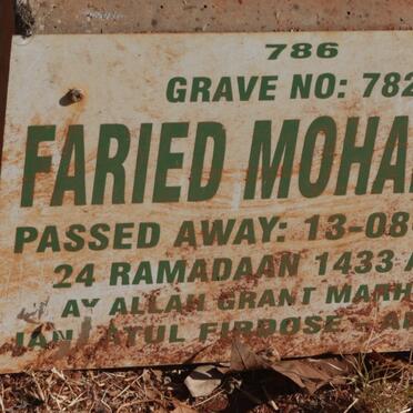 MOHAMED Faried -2012