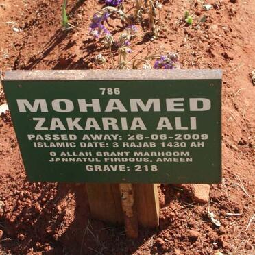 MOHAMED Zakaria Ali -2009