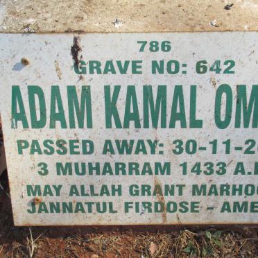 OMAR Adam Kamal -2011