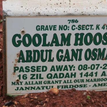OSMAN Goolam Hoosen Abdul Gani -2020