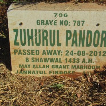 PANDOR Zuhurul -2012