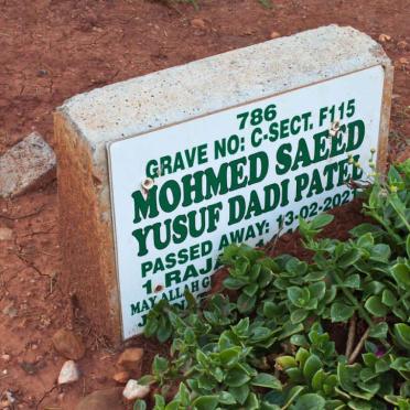 PATEL Mohmed Saeed Yusuf Dadi -2021