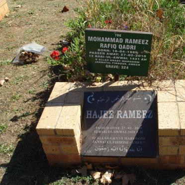 QADRI Mohammad Rameez Rafiq 1985-2010