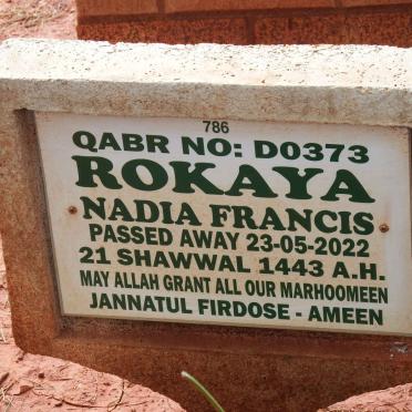 ROKAYA Nadia Francis -2022