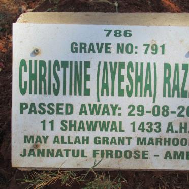 RAZZAK Christine -2012