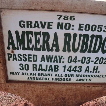 RUBIDGE Ameera -2022