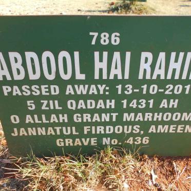 RAHIM Abdool Hai -2010