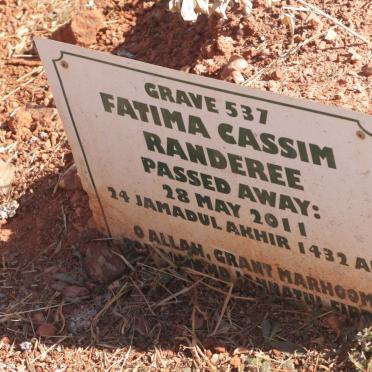 RANDEREE Fatima Cassim -2011