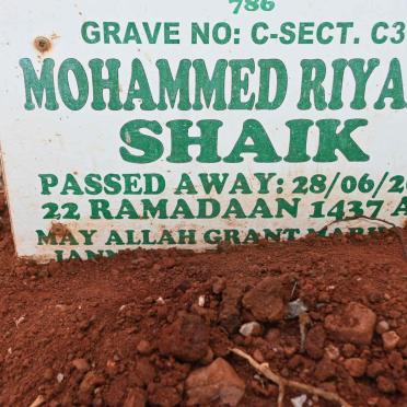 SHAIK Mohammed Riyaad -2016