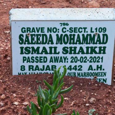 SHAIKH Saeeda Mohamad Ismail -2021