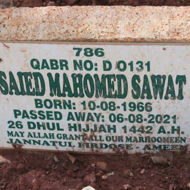 SAWAT Saied Mahomed 1966-2021