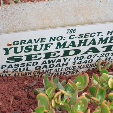 SEEDAT Yusuf Mahamed -2019