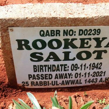SALOT Rookeya 1942-2021