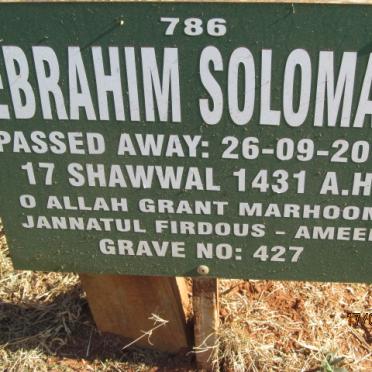 SOLOMAN Ebrahim -2010