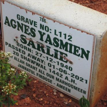 SARLIE Agnes Yasmien 1940-2021
